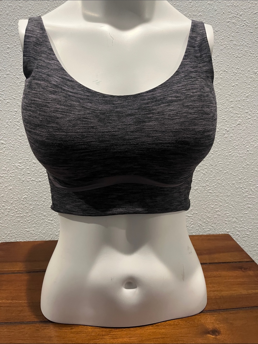 Seamless Heathered Sports Bralette - Dark Gray Victoria’s Secret 34DD adjustable
